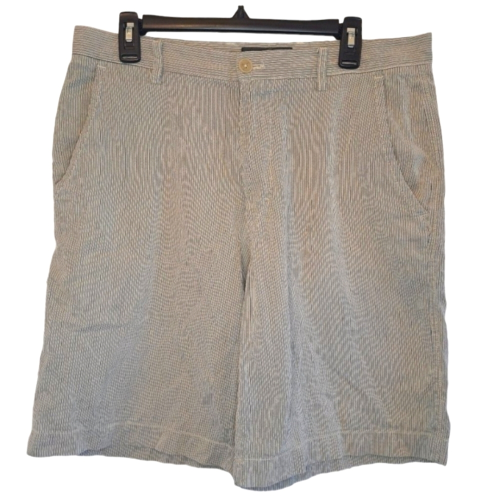 Banana Republic Lightweight Pinstriped Shorts Soft Cotton Size 34